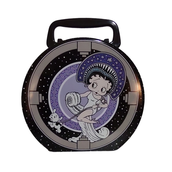 King Features Syndicate Inc 1998 Vandor Betty Boop Tin Carry Tote Lunchbox - Picture 3 of 6
